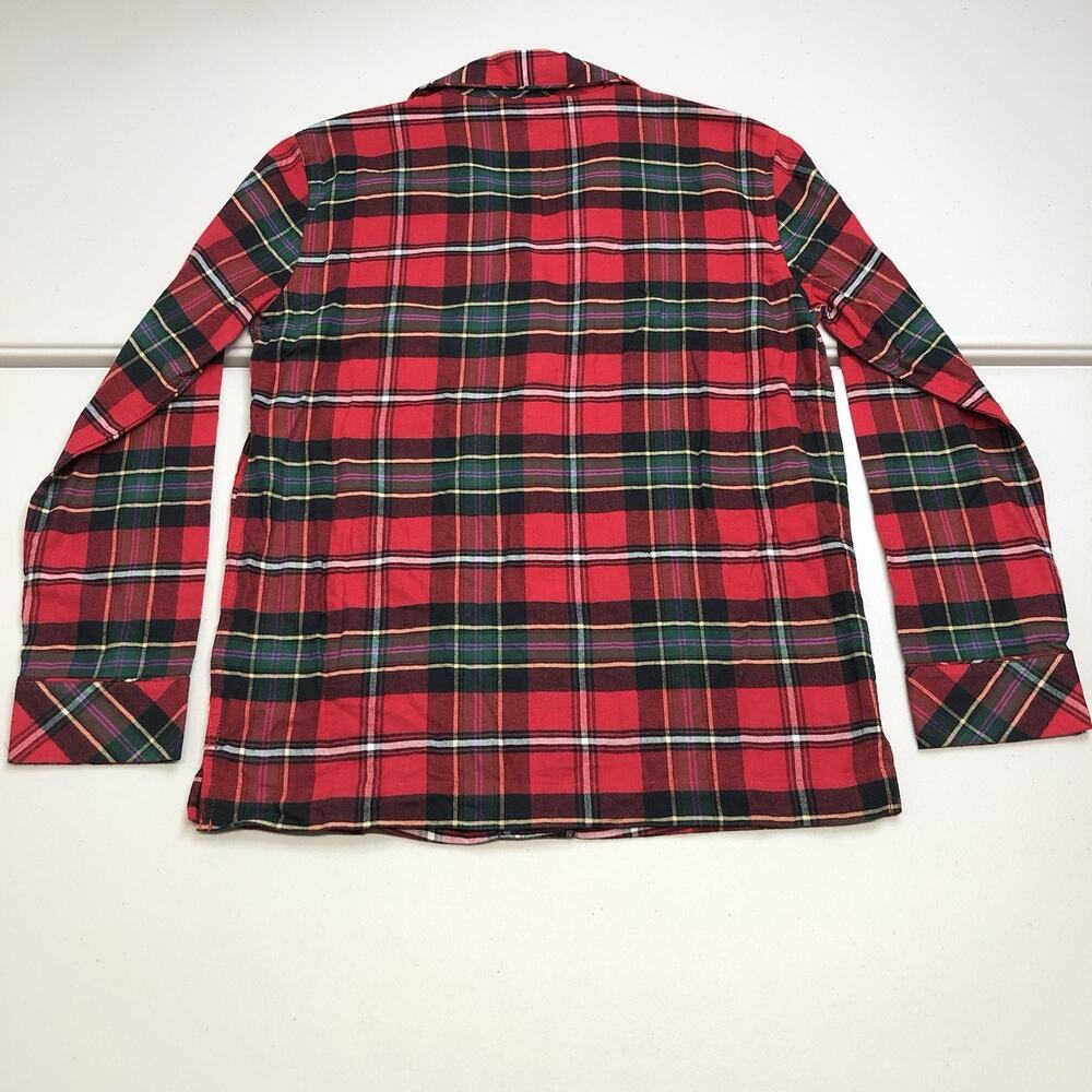 Lauren Ralph Lauren Womens Plaid Pajama Set SIZE SMALL Red Button Up Long Sleeve - Picture 10 of 16